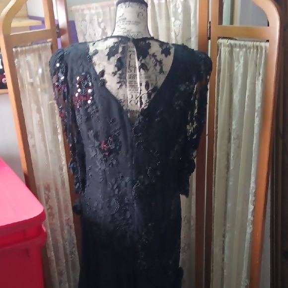 Rina diMontella Black Cocktail Dress Size 12 - Picture 3 of 11